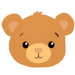 Cute bear  vector illustration isolated on white background