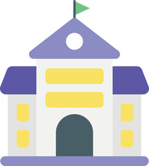school color outline icon design style