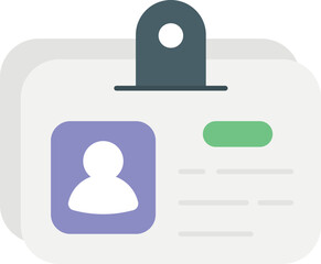 student id card color outline icon design style