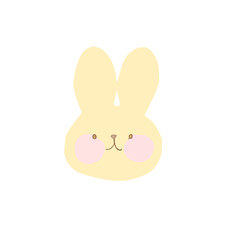 Cute bunny  vector illustration isolated on white background