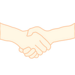 Business handshake  contract vector illustration isolated on white background