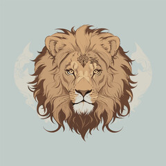 colorful lion vector illustration