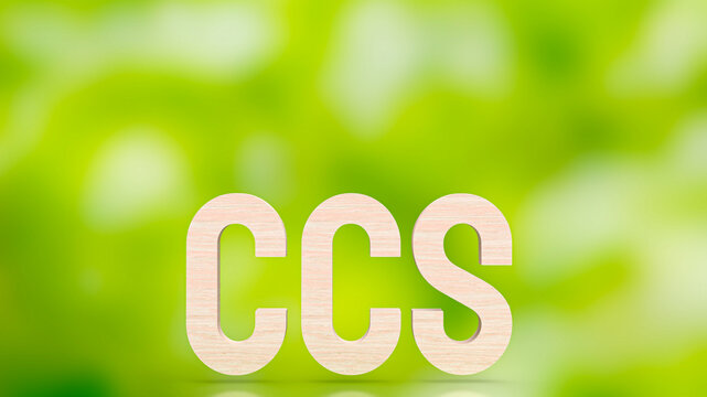The ccs mean Carbon Capture and Storage for technology or eco concept 3d rendering