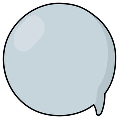 Blue speech bubble balloon icon sticker memo keyword planner text box banner, flat png transparent element design