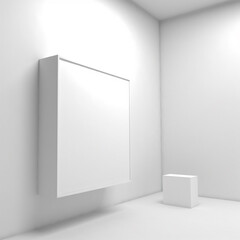 Unveiling the Clean Canvas of a White Box Mockup - Where Creativity Meets Minimalism for Maximum Impact