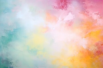 Obraz na płótnie Canvas Oil painting abstract art background. Natural banner with bright rainbow gradient. Dry texture