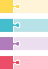 Obraz premium square infographic jigsaw Flat diagram