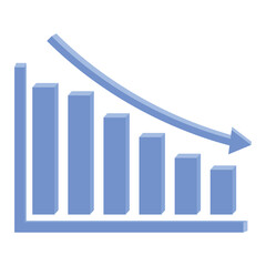 declining business chart suitable for project and web design
