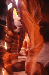 Years of water erosion through sand and limestone produce amazing and beautiful slot canyons in the American Southwest.