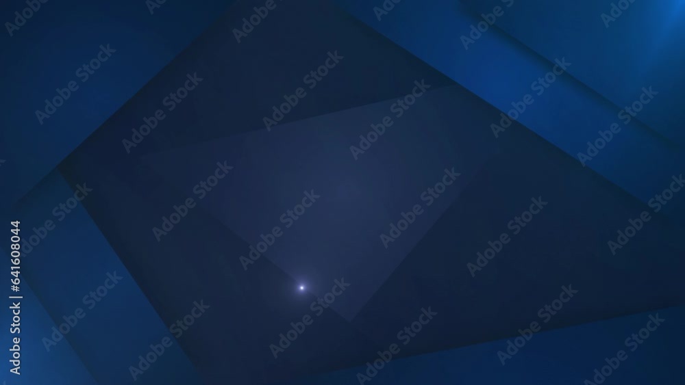 Poster abstract background in triangle blue glowing background motion graphics animation 4k.