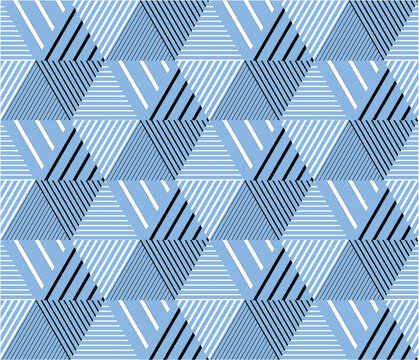 Geometric abstract AOP seamless print pattern wallpaper light sky blue