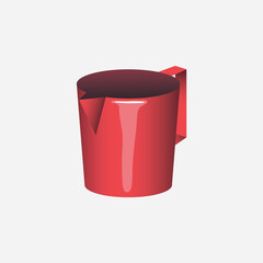 plastic mug jug volume liter. - Vector