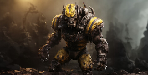 Fototapeta premium a monsters robot fighter wearing a hd wallpaper