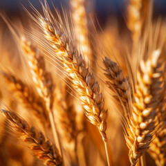 Embracing the Beauty of a Wheat Field - A Serene Landscape Bathed in Sunlight and the Promise of Harvest
