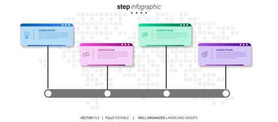Fototapeta na wymiar Infographic design template. Vector illustration. 