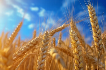 Embracing the Beauty of a Wheat Field - A Serene Landscape Bathed in Sunlight and the Promise of Harvest