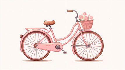hand drawn cartoon bicycle illustration
