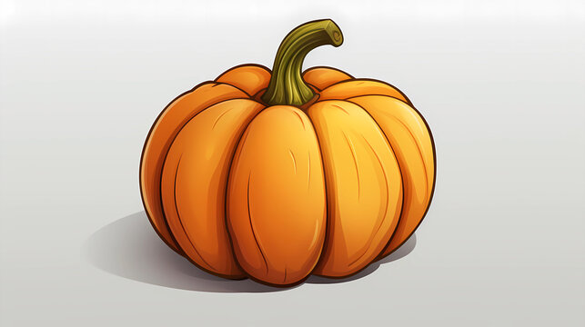 hand drawn cartoon pumpkin illustration
