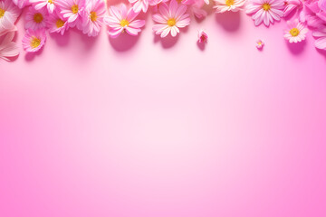 Fototapeta na wymiar Background image framed by colorful petals