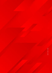 Red modern poster background with shapes