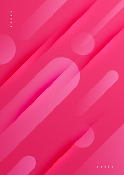 Pink Modern Poster Background With Shapes