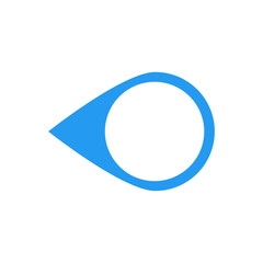 pin flat design style modern icon, pointer minimal vector symbol, marker sign