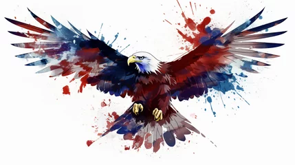 Photo sur Plexiglas Papillons en grunge Usa grunge flag in the form of a silhouette of a flying eagle