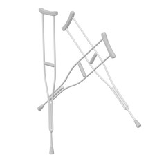 Crutches medical walking sticks for rehabilitation of broken leg