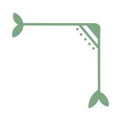 Green Leaf illustration of an arrow