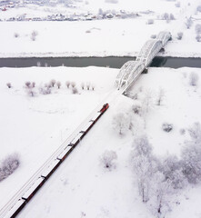 Pociąg w sniegu