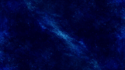 Space background with stars. Dark blue nebula twinkling bright stars. The galaxy of the universe. Watercolor background.