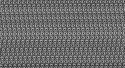 A pattern formed by the bicycle chain, monochromatic