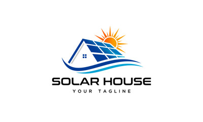 Vector of sun solar energy logo icon vector template