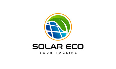 Vector of sun solar energy logo icon vector template