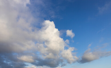 Naklejka na ściany i meble Clouds at Uffelter Es. Drenthe. Netherlands. 