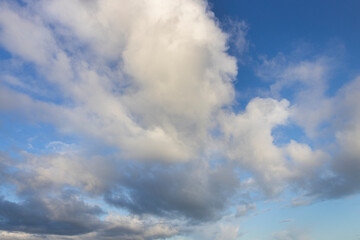 Naklejka na ściany i meble Clouds at Uffelter Es. Drenthe. Netherlands. 