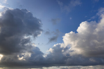 Fototapeta na wymiar Clouds at Uffelter Es. Drenthe. Netherlands. 