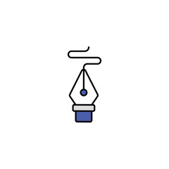 pen icon design with white background stock illustration