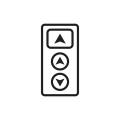 elevator button icon vector