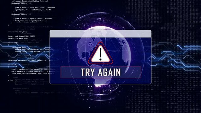 TRY AGAIN and Earth Connections Network, Animation, Background, Loop, 4k
