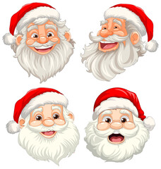 Cheerful Santa Claus with Happy Facial Expression