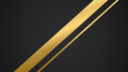 black luxury abstract background with line and golden elegant texture backdrop vector.