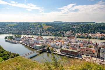 View over Passau, Bavaria, Germany