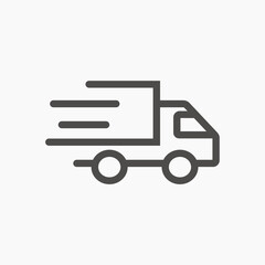 Fast shipping delivery truck icon. Delivery truck icon. Cargo symbol