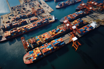 sea container port, the concept of delivery, tmport, export of goods