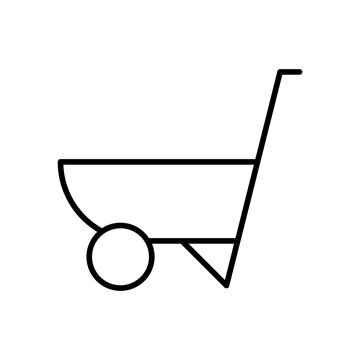 recommend clip art: wheelbarrow line icon