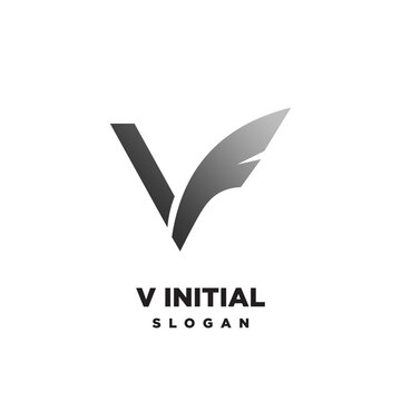 V Initial logo