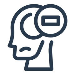 Pessimism emotion icon