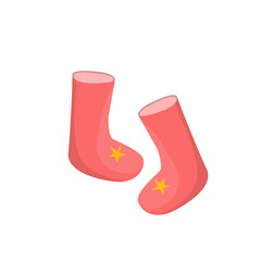 Protective socks for snow illustration