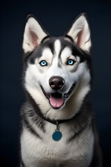 Obraz premium cute Siberian_Husky, puppy, generative ai